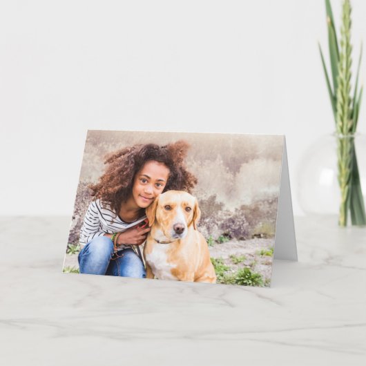 Persoonlijke wenskaarten met foto van huisdier kaart (Voorkant)