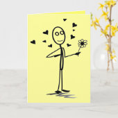 Persoonlijke Wenskaarten - Voeg je eigen tekst toe Kaart (Gele Bloem)