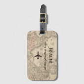 Persoonlijke  Wereldkaart Bagagelabel (Voorkant (verticaal))