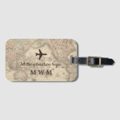 Persoonlijke  Wereldkaart Bagagelabel (Voorkant (horizontaal))