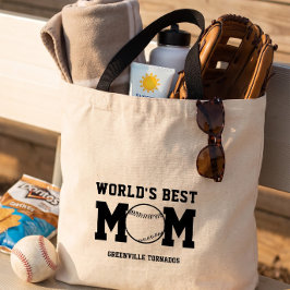 Persoonlijke Werelds Beste Honkbal Moeder Cadeau v Tote Bag