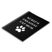 Persoonlijke Werelds Beste Kat Moeder Aangepaste T Notitieboek (Linkerzijde)