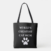 Persoonlijke Werelds Beste Kat Moeder Aangepaste T Tote Bag (Achterkant)
