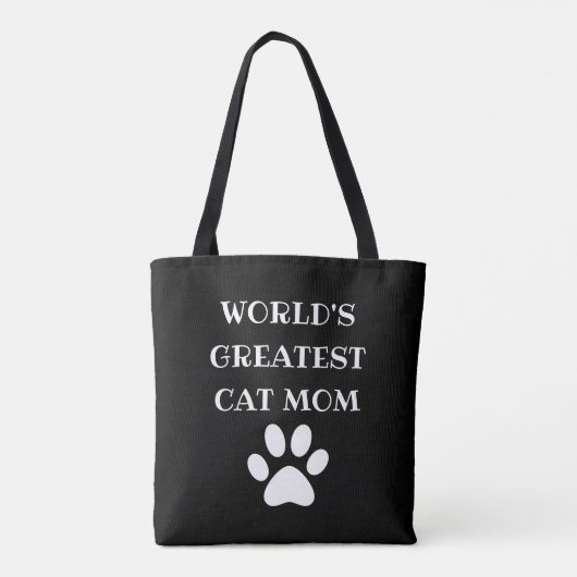 Persoonlijke Werelds Beste Kat Moeder Aangepaste T Tote Bag (Achterkant)