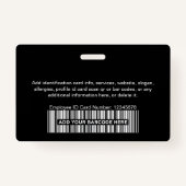 Persoonlijke werknemer Moderne de Veiligheid van i Badge (Achterkant)