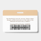 Persoonlijke werknemer Moderne de Veiligheid van i Badge (Achterkant)