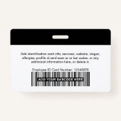 Persoonlijke werknemer Moderne de Veiligheid van i Badge (Achterkant)