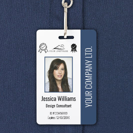 Persoonlijke Werknemersfoto Certificering Blauwe I Badge