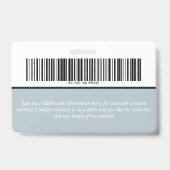 Persoonlijke Werknemersfoto Logo Barcode ID Badge (Achterkant)