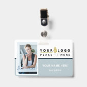 Persoonlijke Werknemersfoto Logo Barcode ID Badge (Voorzijde met clip)