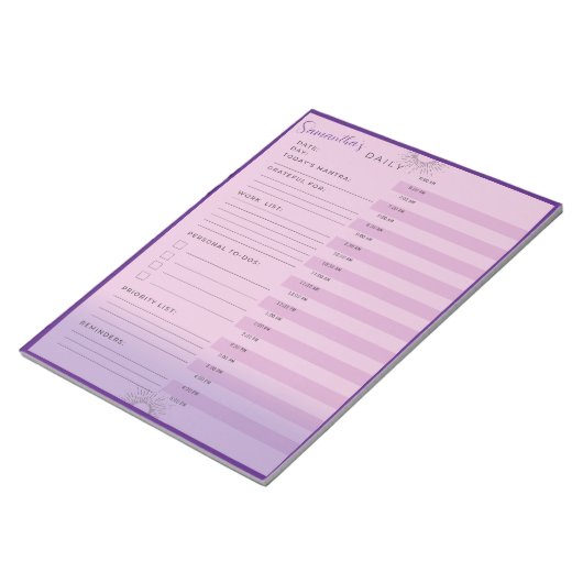 Persoonlijke werkplanner, te doen, herinnering, ma notitieblok (Schuin)