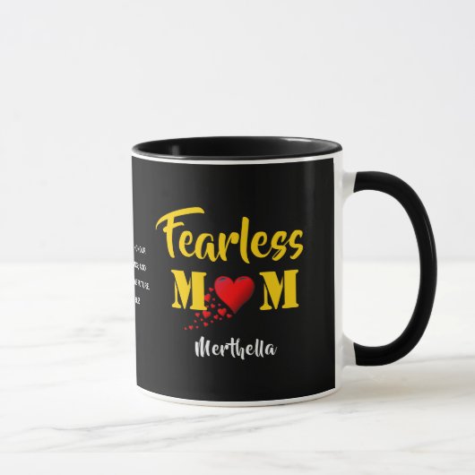 Persoonlijke werkwoorden 31 FEARLESS MOM Mok (Rechts)