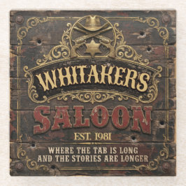 Persoonlijke Western Saloon Rustieke Man Cave Thui Glazen Onderzetter