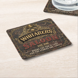 Persoonlijke Western Saloon Rustieke Man Cave Thui Kartonnen Onderzetters