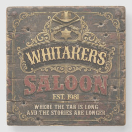 Persoonlijke Western Saloon Rustieke Man Cave Thui Stenen Onderzetter
