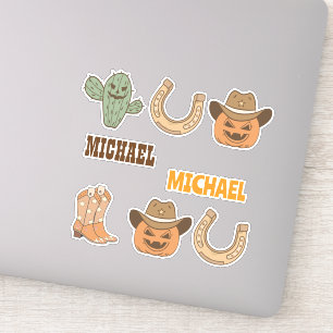 Persoonlijke westerse Halloween-spelset  Sticker
