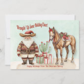 Persoonlijke Westerse Kerstman Feestdagenkaart (Voorkant)