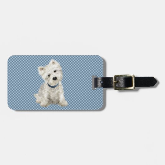 Persoonlijke Westie Bagagelabel (Voorkant horizontaal)