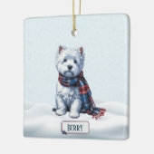 Persoonlijke Westie Kerst Ornament (Links)
