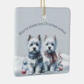 Persoonlijke Westies Kerst Ornament (Rechts)