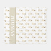 Persoonlijke Wheaten Terrier Tannine & Witte Fleece Deken (Voorkant (Horizontaal))