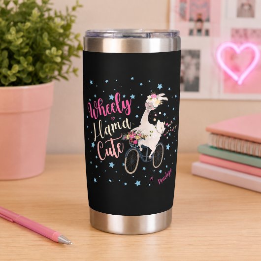 Persoonlijke Wheely Llama Schattig  Geïsoleerde Drinkbeker