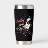 Persoonlijke Wheely Llama Schattig  Geïsoleerde Drinkbeker (Achterkant)