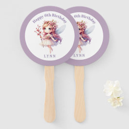 Persoonlijke Whimsical Bloemenkabouter Handwaaier