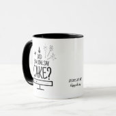 Persoonlijke Whimsical Cake Liefhebber Typografie  Mok (Voorkant links)