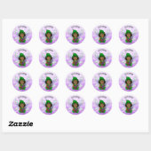 Persoonlijke Whimsical Fairy Name Ronde Sticker (Vel)