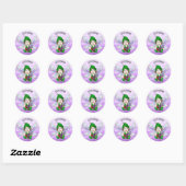 Persoonlijke Whimsical Fairy Name Ronde Sticker (Vel)