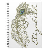 Persoonlijke whimsical Peacock Feather-laptop Notitieboek (Voorkant)
