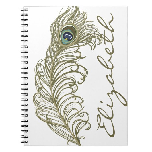 Persoonlijke whimsical Peacock Feather-laptop Notitieboek (Voorkant)