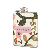 Persoonlijke Whimsical Retro Herfst Bloem Heupfles (Links)
