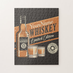 Persoonlijke Whiskey Flessenbar Western Bar Legpuzzel