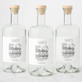 Persoonlijke White 50th Any Age Birthday Party Likeurfles Etiket