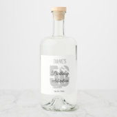 Persoonlijke White 50th Any Age Birthday Party Likeurfles Etiket (Voorkant)