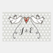 Persoonlijke White Doves Wedding Sticker (Voorkant)