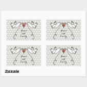 Persoonlijke White Doves Wedding Sticker (Vel)