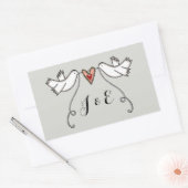 Persoonlijke White Doves Wedding Sticker (Envelop)