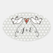 Persoonlijke White Doves Wedding Sticker (Voorkant)