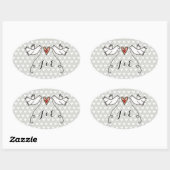 Persoonlijke White Doves Wedding Sticker (Vel)