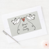 Persoonlijke White Doves Wedding Sticker (Envelop)