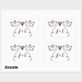 Persoonlijke White Doves Wedding Sticker (Vel)