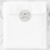 Persoonlijke White Doves Wedding Sticker (Tas)