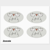 Persoonlijke White Doves Wedding Sticker (Vel)