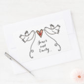 Persoonlijke White Doves Wedding Sticker (Envelop)