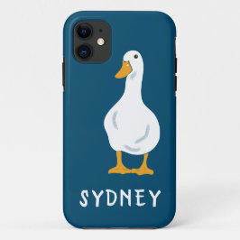 Persoonlijke White Duck Illustratie Case-Mate iPhone Case