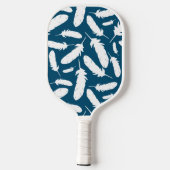 Persoonlijke White Duck Illustratie met veren Pickleball Paddle (Achterkant)