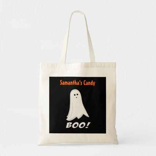 Persoonlijke White Ghost Halloween Treat Bags Tote Bag (Voorkant)